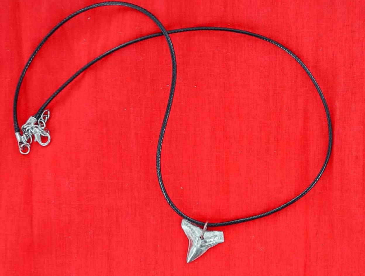 Faux Shark Tooth Pewter Necklace