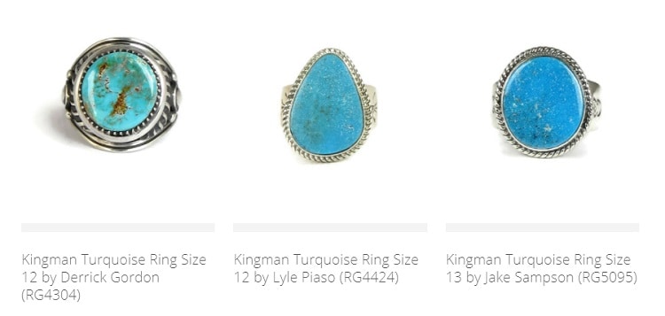 Southwest Silver Gallery Turquoise Rings