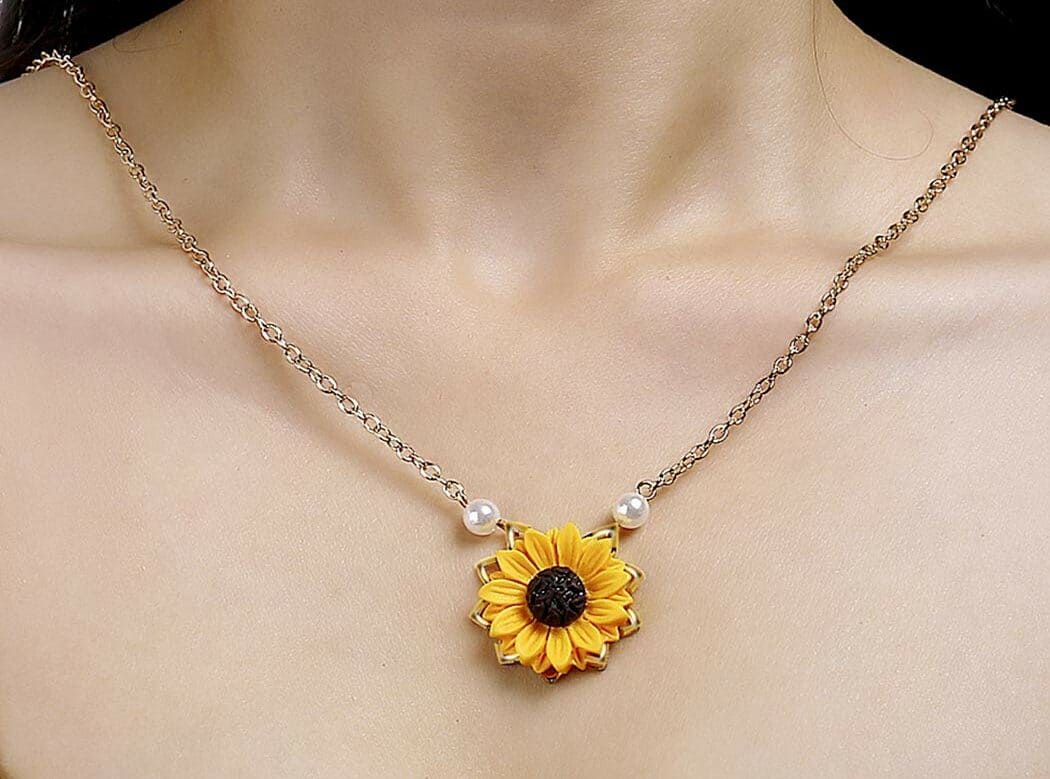 sunflower necklace