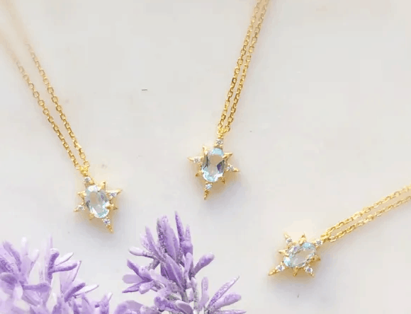 Ocean Star Aquamarine Necklace