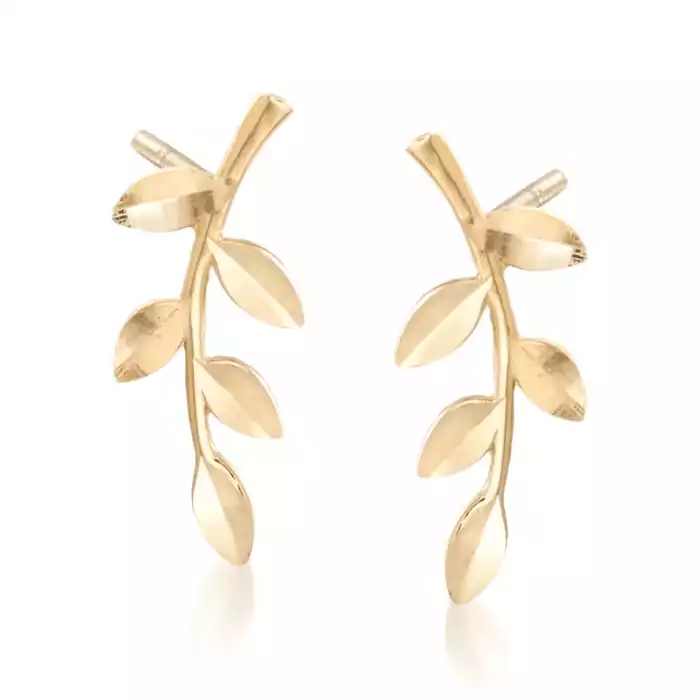 18kt Yellow Gold Branch Earrings  | Ross-Simons