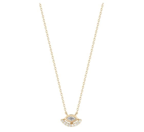 Alexa Jordyn Diamond Evil Eye Pendant Necklace | Nordstrom