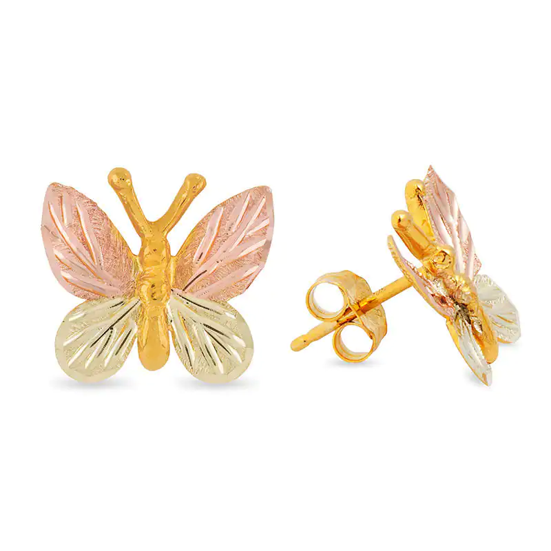 Black Hills Gold Butterfly Stud Earrings | Zales