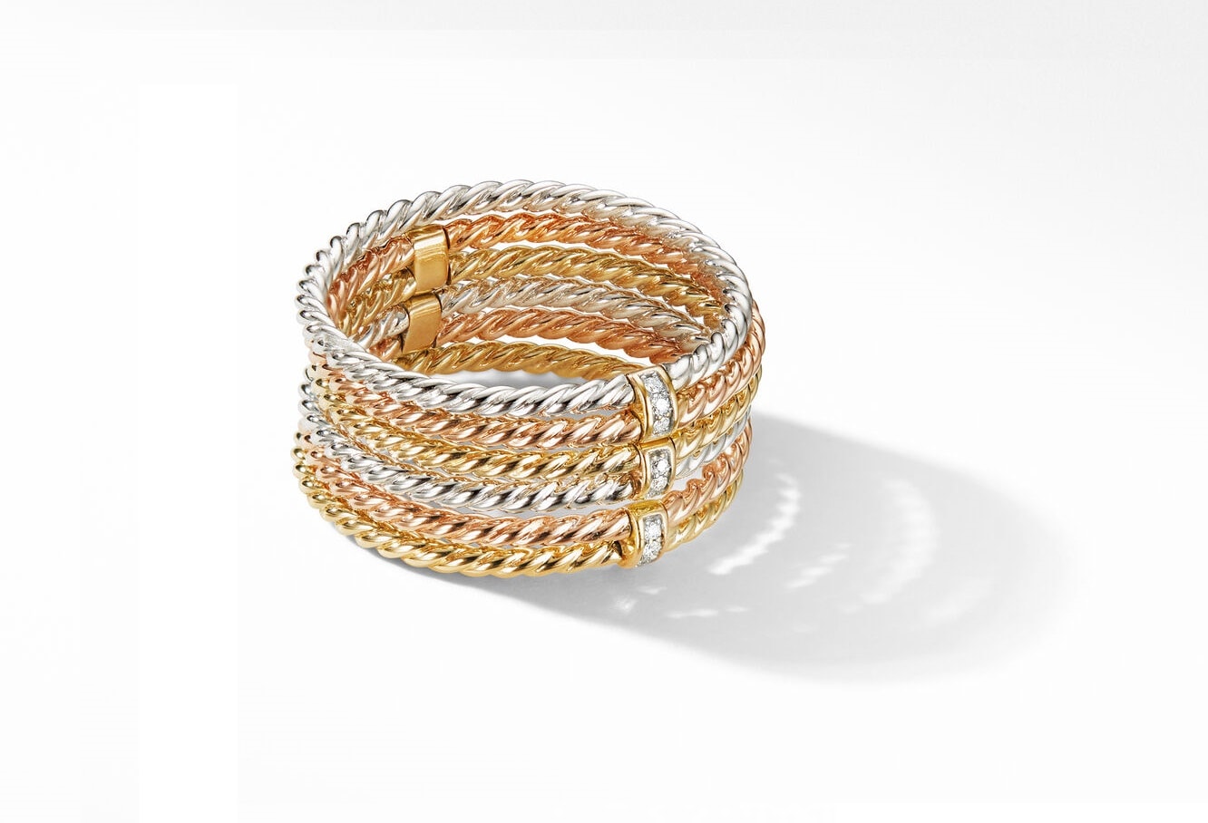 DY Origami Six Row Cable Ring | David Yurman