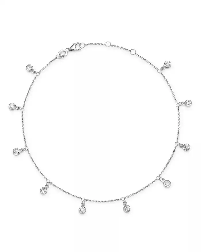 Diamond Bezel Droplet Ankle Bracelet | Bloomingdales