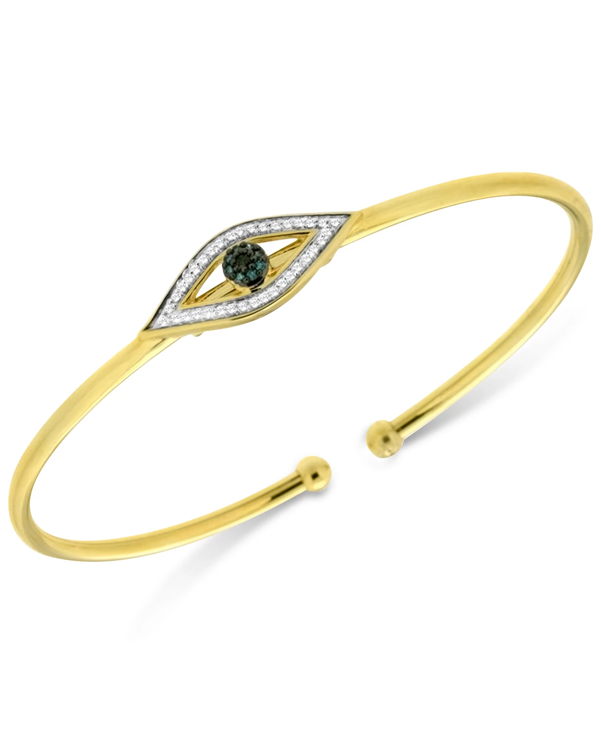 Diamond Evil Eye Flexie Bangle Bracelet | Macys