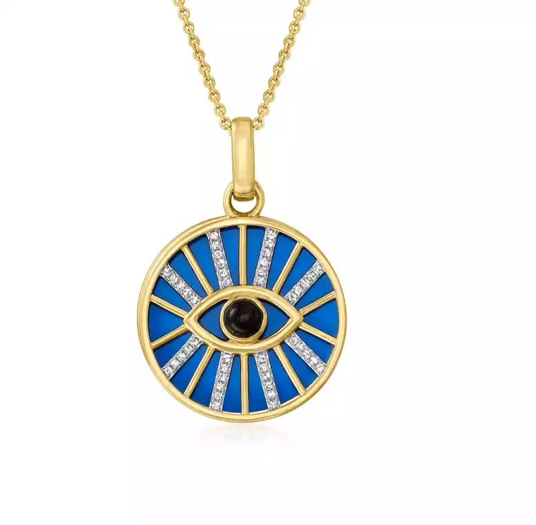 Diamond Evil Eye Pendant Necklace  | Ross-Simons