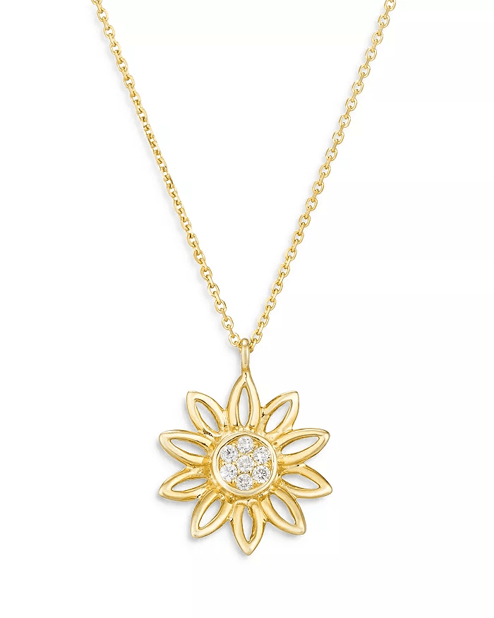 Diamond Sunflower Pendant Necklace | Bloomingdales