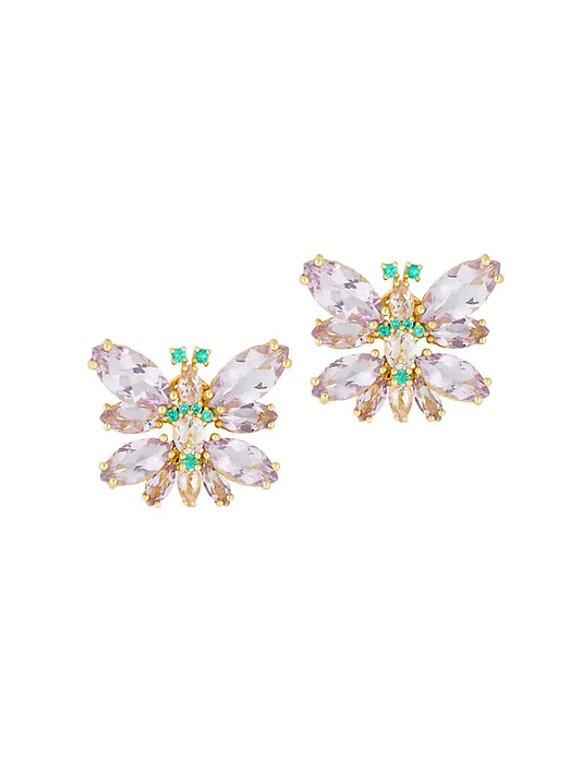 Dolce & Gabbana Gemstone Butterfly Earrings | Saksfifthavenue