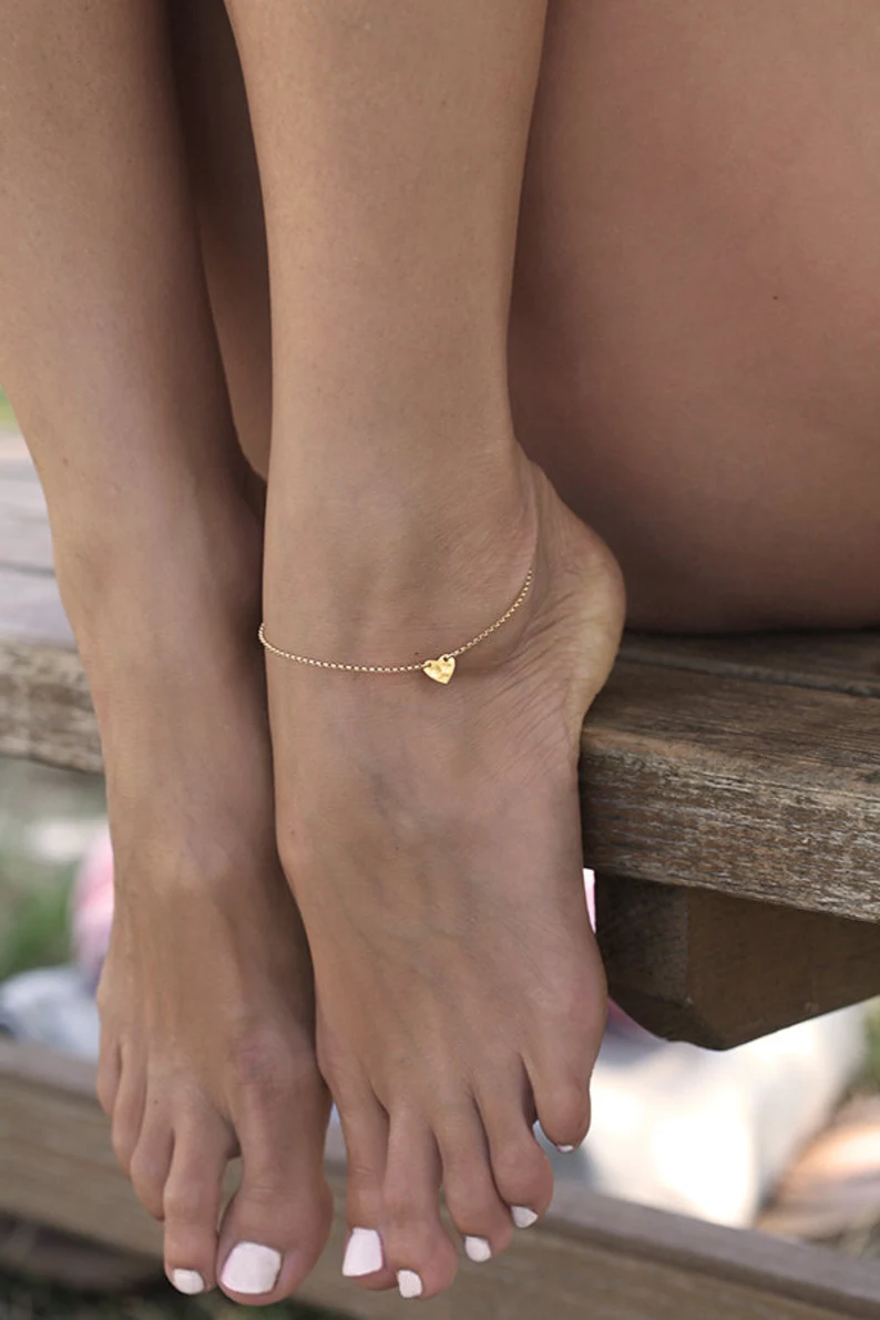 Diamond by the Yard Solid 14K Gold Anklet Bracelet with Diamonds by  Luxurman 803002