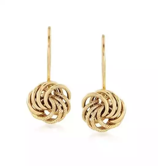 Italian 14K Rosette Drop Earrings | Ross-Simons