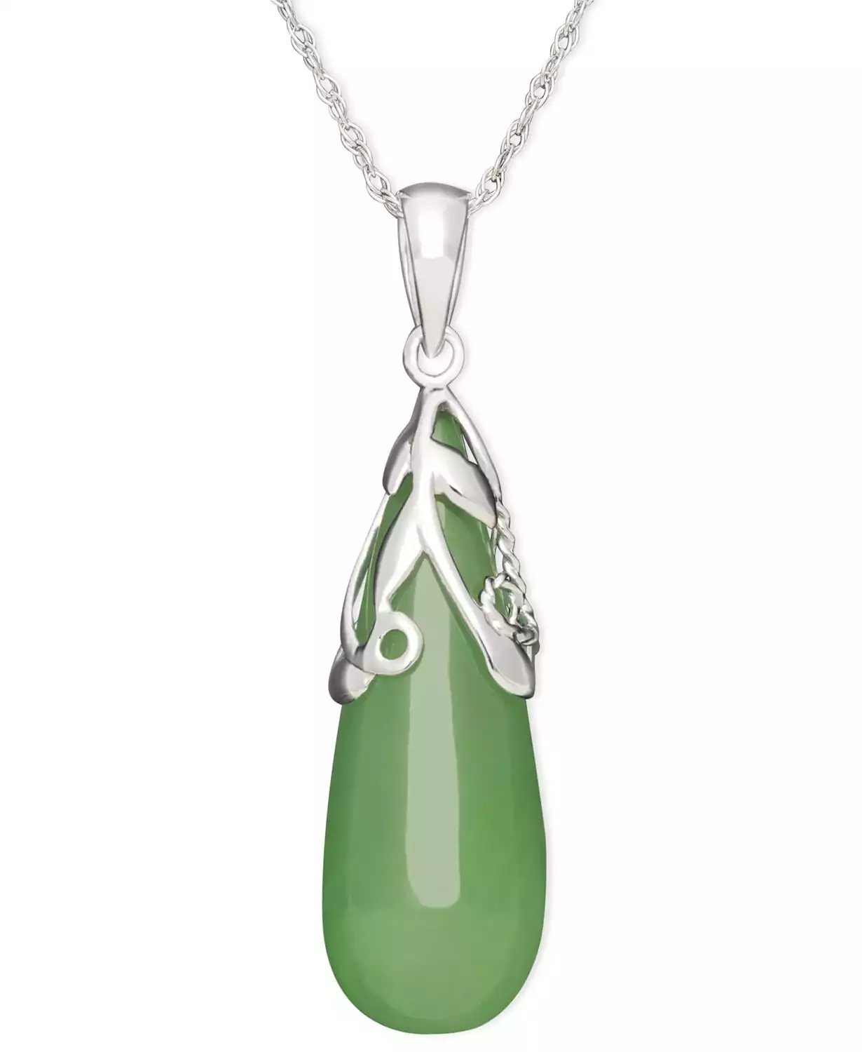 Jade Leaf Teardrop Pendant | Macys