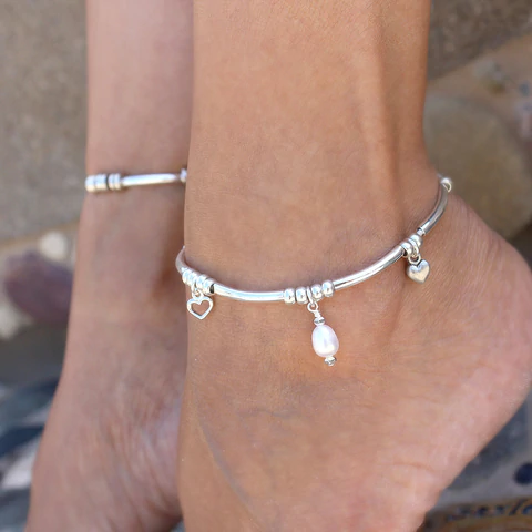 Freshwater Pearl Anklet | Lizzy James