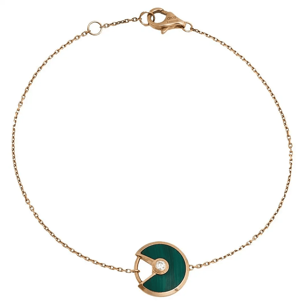 Malachite Amulette de Cartier Bracelet | 1stDibs