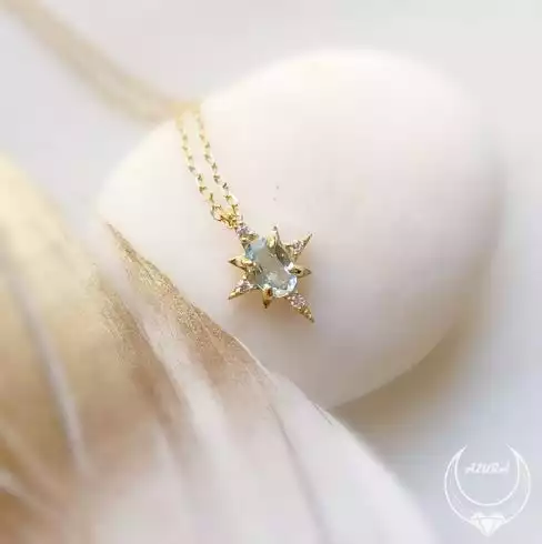 Ocean Star Aquamarine Necklace | Wolf & Badger