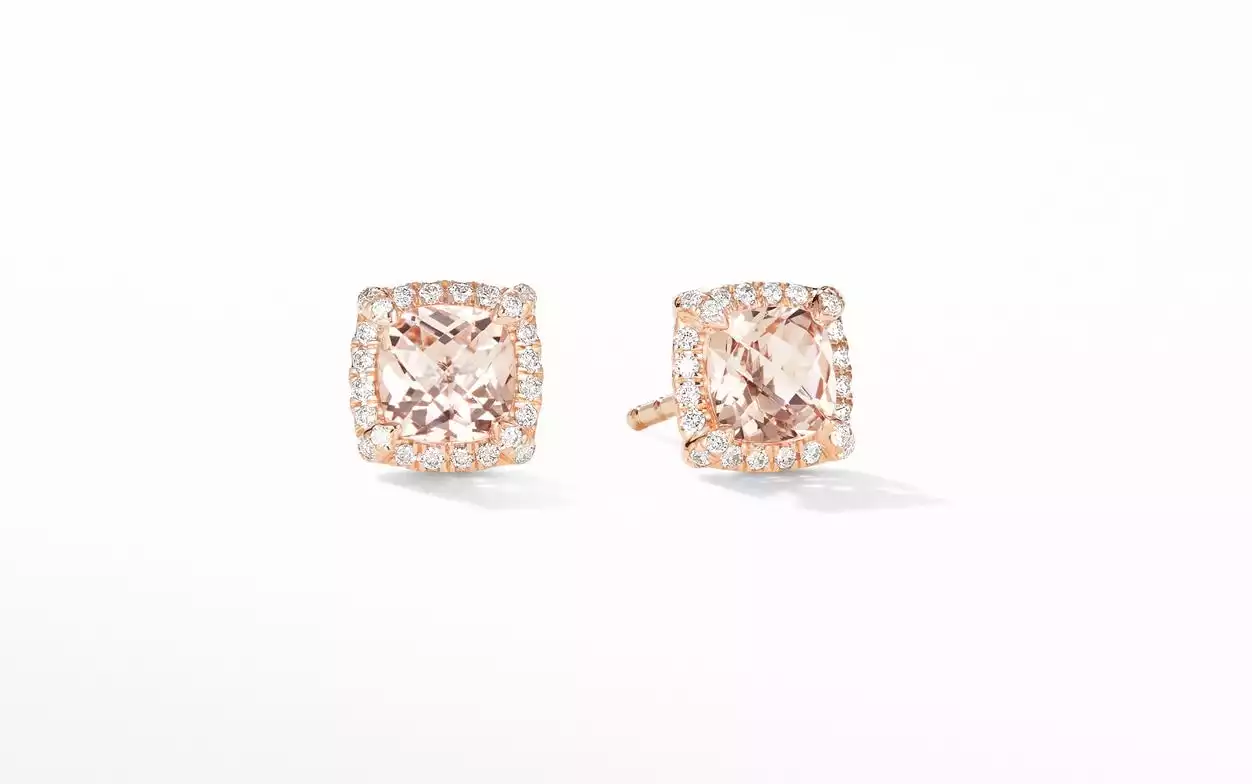 Petite Chatelaine Pavé Bezel Stud Earrings | David Yurman