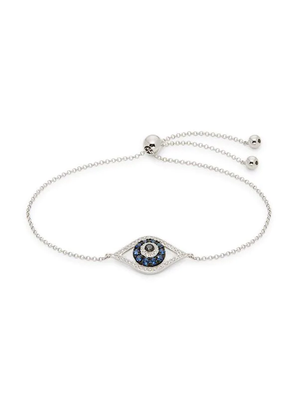 Sapphire & Diamond Evil Eye Bolo Bracelet | Saksoff5th