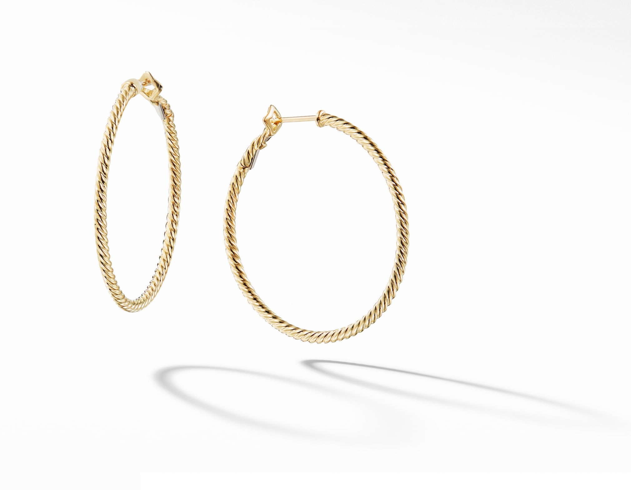 Sculpted Cable Hoop Earrings | David Yurman