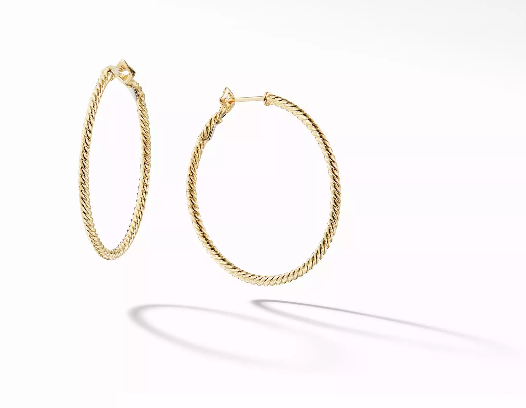 Sculpted Cable Hoop Earrings | David Yurman