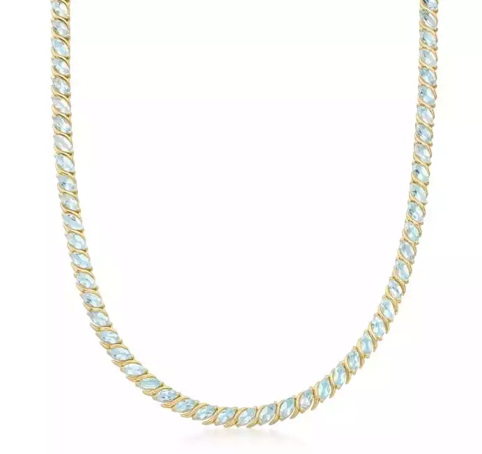 Sky Blue Topaz Tennis Necklace | Ross-Simons