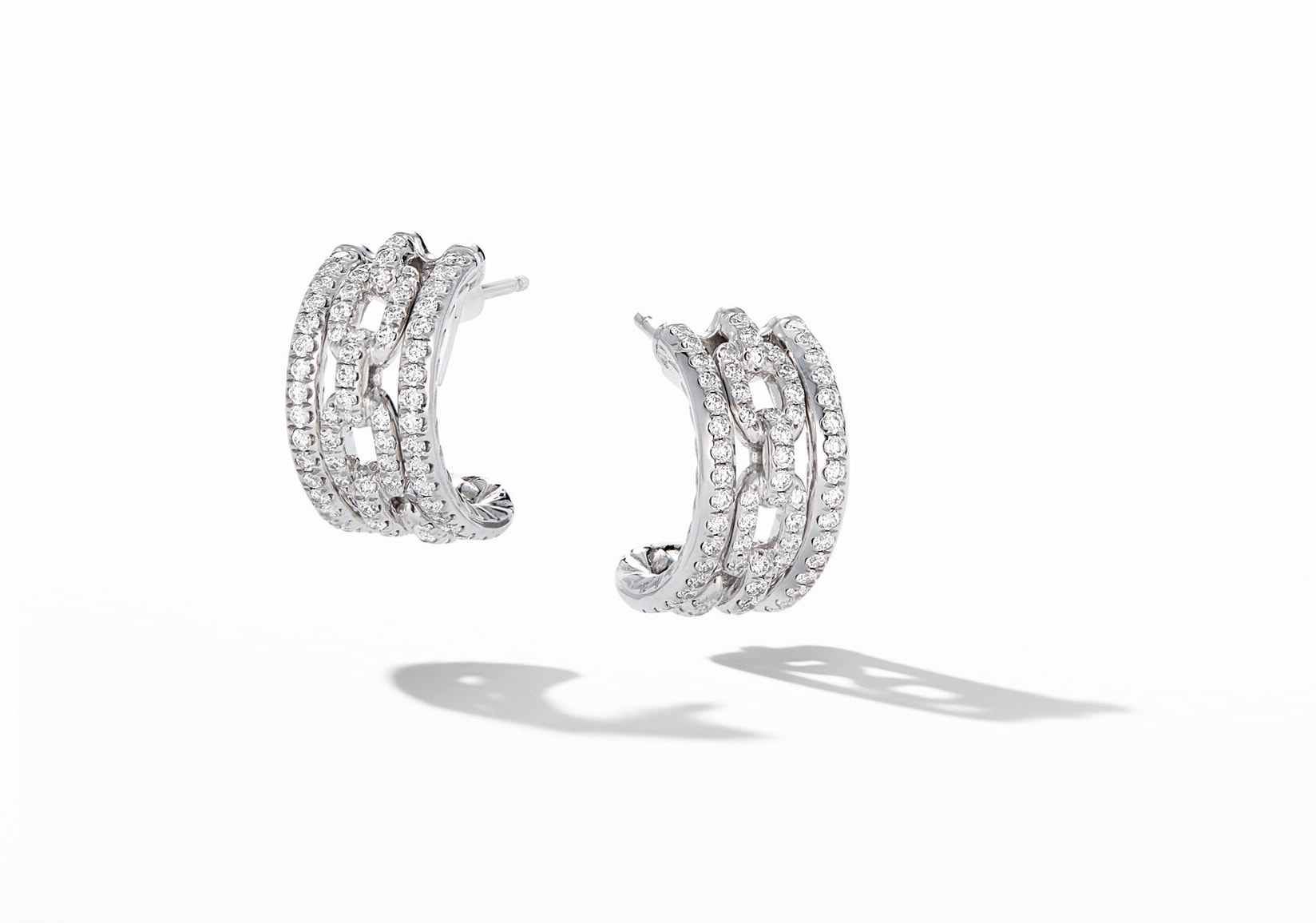 Stax Chain Link Huggie Hoop Earrings | David Yurman