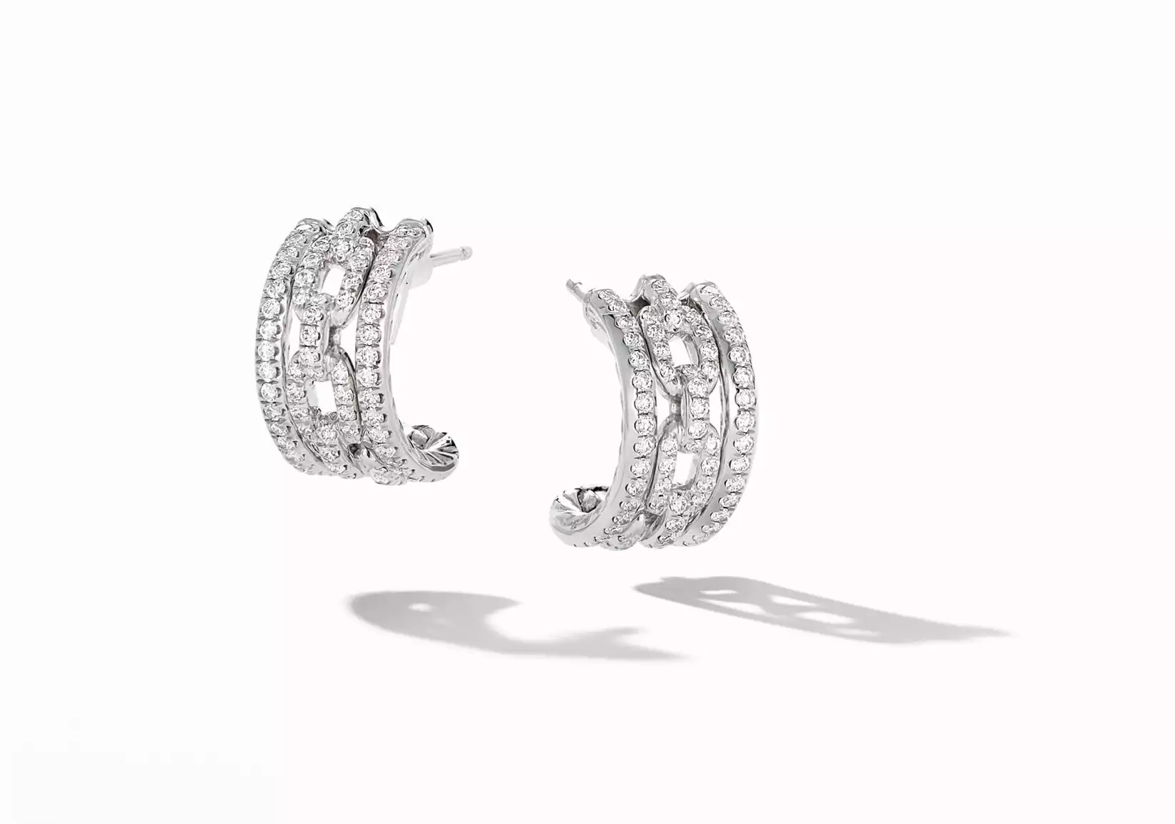 Stax Chain Link Huggie Hoop Earrings | David Yurman