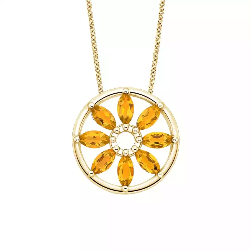 Sunflower Citrine Pendant | Brilliant Earth