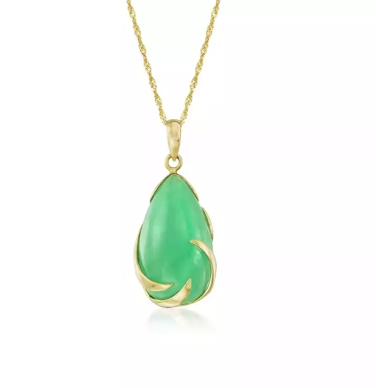 Jade Teardrop Pendant Necklace | Ross-Simons