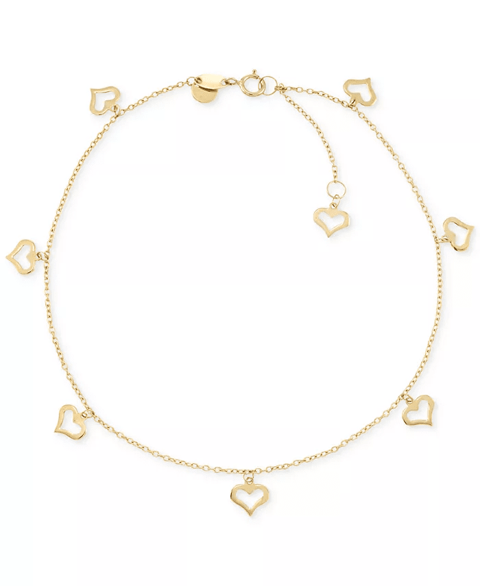 Heart Charm Anklet in 14k Gold | Macys