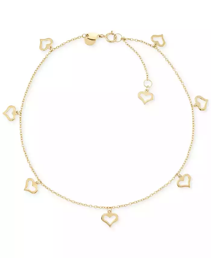 Heart Charm Anklet in 14k Gold | Macys