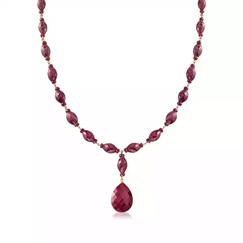 Ross-Simons 175.00 ct. t.w. Ruby Drop Necklace | Amazon