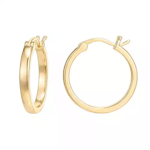 Pavoi Gold-Plated Hoop Earrings | Amazon