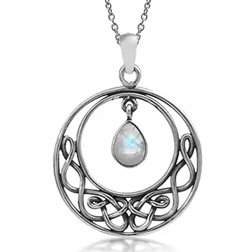 Silvershake Natural Moonstone Pendant | Amazon