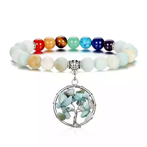 Manifo Crystal Chakra Bracelet | Amazon